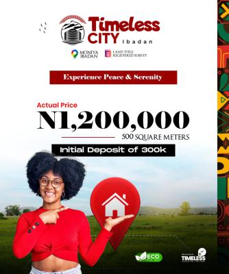 Land Measuring 500 Square Meter, Timeless City Estate, Moniya, Ibadan, Oyo, Residential Land for Sale