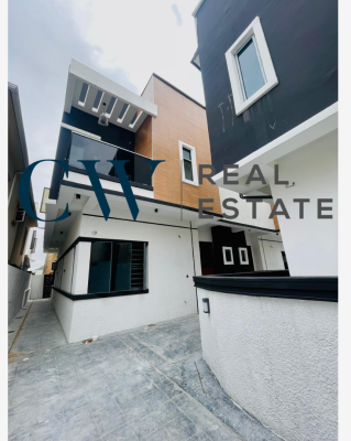4-bedroom Semi-detached Duplex with Bq, Chevron, Lekki, Lagos, Semi-detached Duplex for Sale