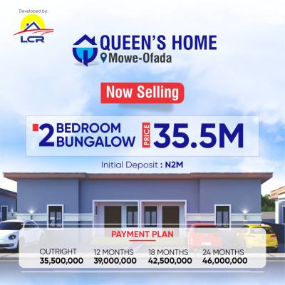2 Bedroom Bungalow, Queens Homes, Mowe Ofada, Ogun, Semi-detached Bungalow for Sale