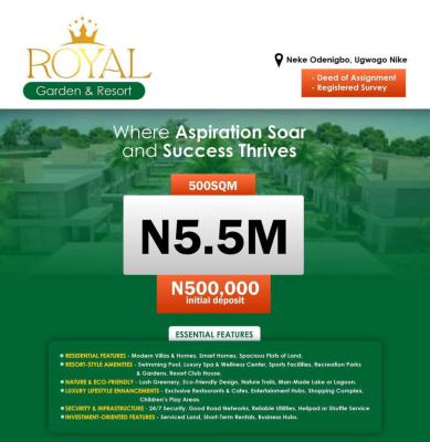 Mixed Use Land, * Royal Garden & Resort *neke Odenigbo, Ugwogo Nike*, Enugu, Enugu, Mixed-use Land for Sale