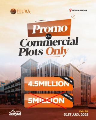 Cheap Land with C of O in an Already Living Area, Moniya Iseyin Ibadan Itura Gardens Facing Express Close to The Market, Ibadan, Oyo, Commercial Land for Sale