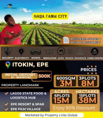 Farm Land City, Itokin, Epe, Lagos, Commercial Land for Sale
