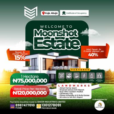 Buy C of O Hectares of Land with 15% Discount & Instant Allocation, Moonshot Estate, Beside Almat Farms & Resort, Kuje, Abuja, Mixed-use Land for Sale