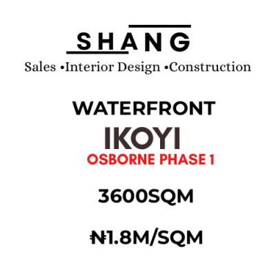 Waterfront 3600 Sqm Land Available in Ikoyi, Osborne, Ikoyi, Lagos, Land for Sale