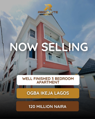 Furnished 3 Bedroom Apartment, Ogba, Ikeja, Lagos, Flat / Apartment for Sale