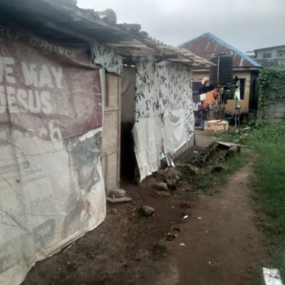 Half Plot of Land with 3 Bedroom Flat, Ogba, Ikeja, Lagos, Mixed-use Land for Sale