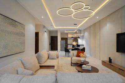 Cozy and Beautiful 2 Bedroom Apartment with a Gym, Ikate, Lekki, Lagos, Flat / Apartment Short Let