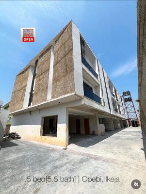 Top & Luxurious 5 Bedrooms Terrace Duplex with a Room Bq, Opebi Ikeja, Opebi, Ikeja, Lagos, Terraced Duplex for Sale