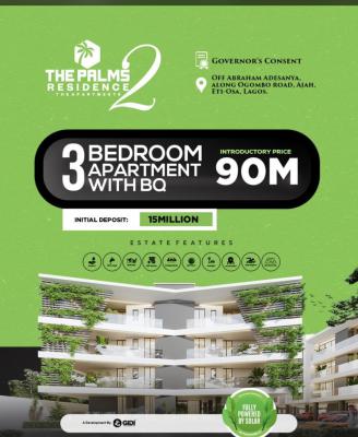 Exquisite 3 Bedroom Apartment with Gym , Pool Etc, Become a Home Owner with Just 15m Initial Deposit, Ajah, Lagos, Flat / Apartment for Sale