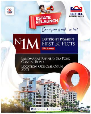 Most Affordable Sea Port Axis Land Offers, Bethel Homes Phase 2, Ode Omi, Ibeju Lekki, Lagos, Mixed-use Land for Sale