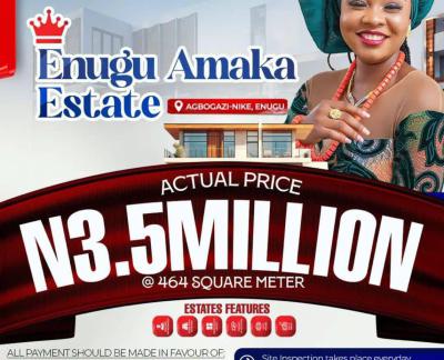 Mixed Use Land, Amaka Estate, Agbogazi Nike, Enugu, Enugu, Mixed-use Land for Sale