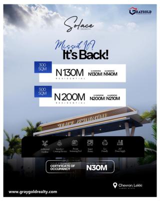 Solace Residential: Peace of Mind with a C of  O, Chevron, Lekki, Lagos, Residential Land for Sale