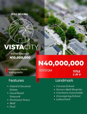 Vista City: Invest Smart, Live Beautifully, Monastery Road, Sangotedo, Ajah, Lagos, Residential Land for Sale