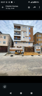 Modern 3-bed Apartment with Bq, Solar & Inverter in Yaba, Yaba Lagos, Yaba, Lagos, Terraced Duplex for Sale