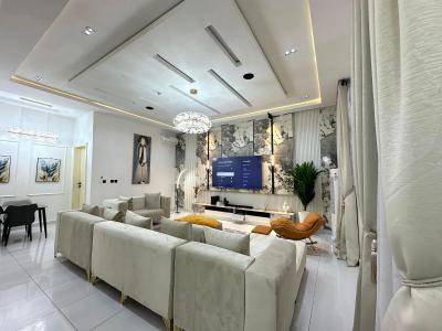 Luxury 4 Bedroom Self Compound Duplex with Smart Lock,ps5 and Bathtub, Palm City, Ajah, Lagos, Flat / Apartment Short Let