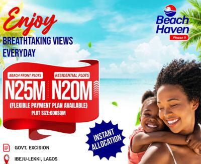 Beachfront Estate with Instant Allocation, Beach Haven 20min Drive Dangote Staff Quarter & Akodo Hospital, Akodo Ise, Ibeju Lekki, Lagos, Mixed-use Land for Sale