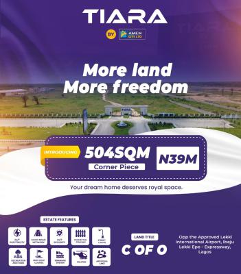 504sqm Corner Piece Tiara Estate, Opposite Lekki Intl Airport, Ibeju Lekki, Eleko, Ibeju Lekki, Lagos, Land for Sale