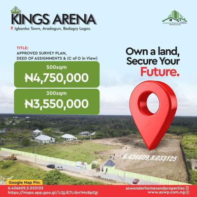 Affordable Land in a Developed Community, Ibanko Town Aradagun Kings Arena Estate, Badagry, Lagos, Mixed-use Land for Sale