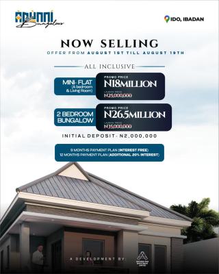 Adunni Bungalows, Ido, Ibadan, Oyo, Detached Bungalow for Sale