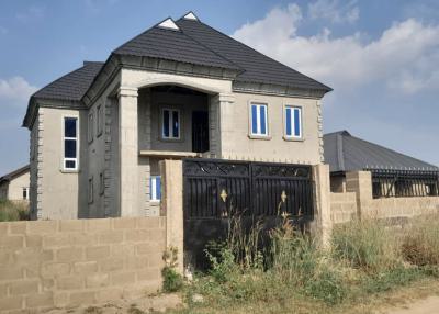 Carcass Built 4 Bedroom Duplex on a Standard Plot of Land, Ikolaba Olomore, Abeokuta South, Ogun, Detached Duplex for Sale
