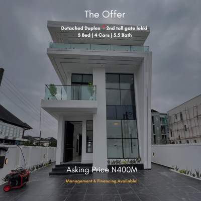 Newly Built 5 Bedroom Home in a Nice Estate, Lekki, Lagos, Detached Duplex for Sale