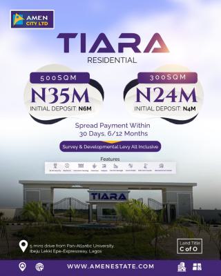 Affordable Land Facing The Lekki Epe Express Way, Tiara Estate, Ibeju Lekki, Lagos, Residential Land for Sale