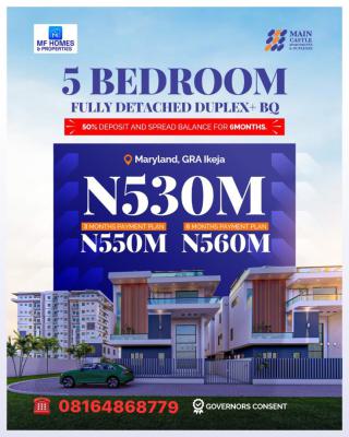 Exclusive and Spacious 5 Bedroom Fully Detached Duplex with Bq, in a Secured Gated Estate, Iya Oloye Cresent, Maryland, Lagos, Detached Duplex for Sale