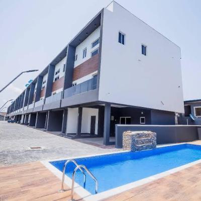 Luxury Fully Furnished Serviced 4 Bedroom Terrace Duplex with Bq, Ikate, Lekki, Lagos, Terraced Duplex for Rent