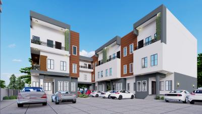 Shell of 4bedroom Terrace Duplex with Bq Construction on Going, By American International School, Durumi, Abuja, Terraced Duplex for Sale