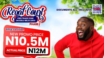 Affordable 600sqm Land with Excision, Regal Court - Okegelu - Ibeju, Lekki Free Trade Zone, Lekki, Lagos, Mixed-use Land for Sale