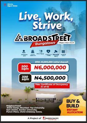 Broadstreet Bungalow Serviced Plots, Mowe Ofada, Mowe Town, Ogun, Mixed-use Land for Sale