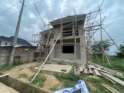 a Well Constructed Carcass Twin 4 Bedroom Semi Detached Duplex, Dss Estate, Alafara- Elenusonso Road, Idi Ishin, Jericho, Ibadan, Oyo, Semi-detached Duplex for Sale