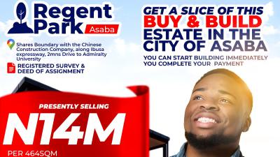 Buy & Build Immediately at Regent Park + Free Docs. -- Limited Plots, Regent Park - Ibusa Expressway, Asaba, Delta, Mixed-use Land for Sale