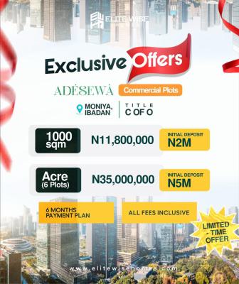 Buy and Build Estate Land with C of O Title, Moniya Express Way Top Notch Premium Business and Eleganc, Moniya, Ibadan, Oyo, Mixed-use Land for Sale