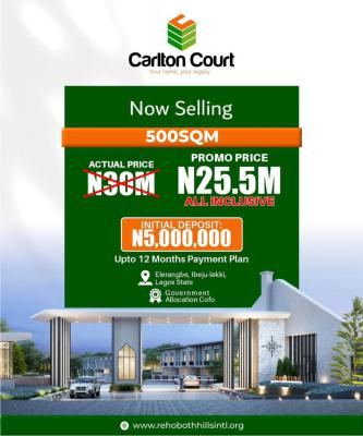 Luxury  C of O Property Facing a Tarred Road, 100% Dry, The Most Affordable C of O Property That Will Yield Massive Returns, Ibeju, Lagos, Mixed-use Land for Sale