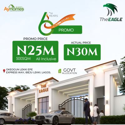 Government Allocated Land, Eagle City, Okegun, Ibeju Lekki, Lagos, Residential Land for Sale