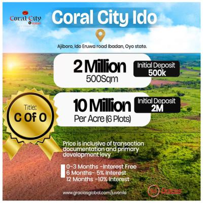 Coral City - C of O Land at Unbeatable Value, Ajiboro, Ido-eruwa Road, Ibadan, Oyo, Mixed-use Land for Sale