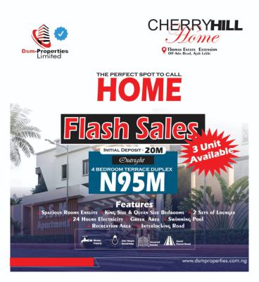 Unique Luxury 4 Bedrooms Terraced Duplex, Ajah, Lagos, Terraced Duplex for Sale