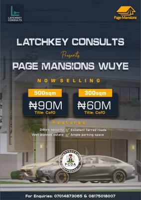 Wuye Estate Land, Wuye, Abuja, Residential Land for Sale