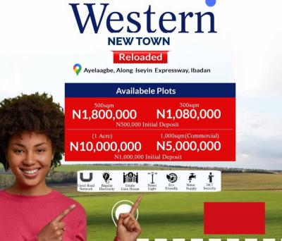 100% Dry Land with Instant Allocation, Western New Town Located 1hour Drive From Ibadan Train Station, Ibadan, Oyo, Mixed-use Land for Sale