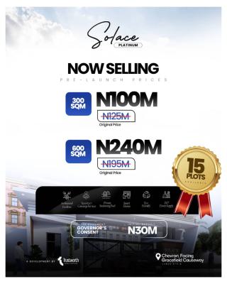 Govt Approved Waterfront Property with C of O Title, Solace Platinum Estate, Chevron Drive,lekki, Lekki, Lagos, Mixed-use Land for Sale