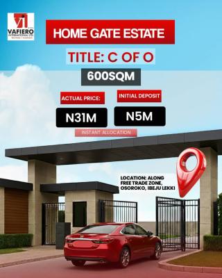 Your Premium Dry C of O Estate Land, Home Gate Estate: By Dangote Refinery, Lekki Free Trade Zone, Osoroko, Ibeju Lekki, Lagos, Mixed-use Land for Sale