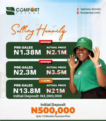 Your Comfort Zone with C of O, Comfort Havana Estate, Agbowa, Ikorodu, Lagos, Residential Land for Sale
