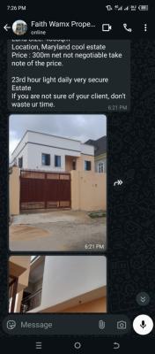 a Brand New 4 Bedrooms Duplex with 2 Living Rooms All Rooms Ensuite., an Estate in Maryland, Maryland, Lagos, Detached Duplex for Sale