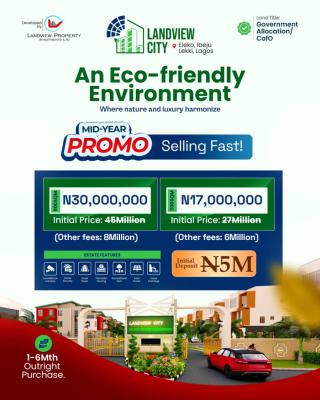 Luxury Land with C of O on Promo, Landview City, Proximity to Lekki International Airport, Eleko, Ibeju Lekki, Lagos, Residential Land for Sale