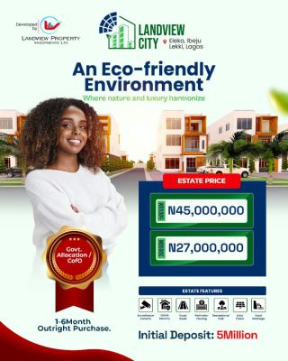 Luxury Land with C of O, Landview City, Lekki International Airport Axis, Eleko, Ibeju Lekki, Lagos, Residential Land for Sale
