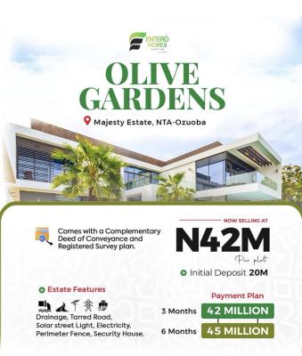 Buy & Build in a Fully Serviced Estate, Olive Garden Estate ,majesty Estate Nta, Ozuoba, Port Harcourt, Rivers, Land for Sale