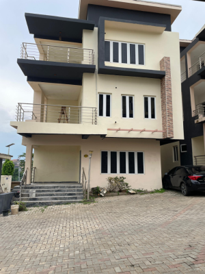Corner Piece 4 Bedroom Terrace Duplex, 2 Sitting Room and Bq, Close to Coza, Guzape District, Abuja, Terraced Duplex for Rent