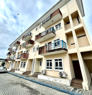 Fully Serviced 4 Bedroom Terrace Duplex with Bq, Ologolo, Lekki, Lagos, Terraced Duplex for Rent