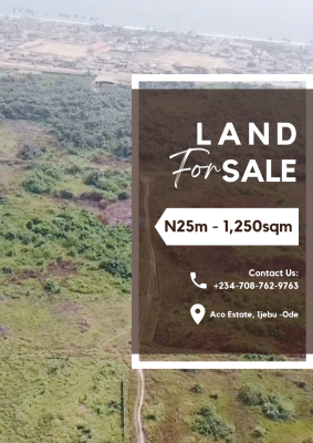 Distress Offer, Ready for Immediate Development, Aco Estate, Ijebu Ode, Ogun, Residential Land for Sale